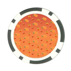 Peach Fruit Pattern Poker Chip Card Guard (10 Pack)