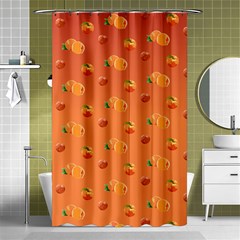 Peach Fruit Pattern Shower Curtain 48  X 72  (small) 