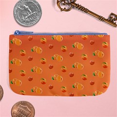 Peach Fruit Pattern Large Coin Purse by paulaoliveiradesign