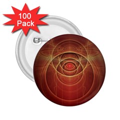 The Rusty Red Fractal Scarab Of Fiery Old Man Ra 2 25  Buttons (100 Pack)  by jayaprime