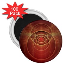 The Rusty Red Fractal Scarab Of Fiery Old Man Ra 2 25  Magnets (100 Pack)  by jayaprime