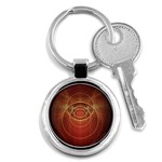 The Rusty Red Fractal Scarab of Fiery Old Man Ra Key Chains (Round)  Front