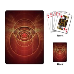 The Rusty Red Fractal Scarab Of Fiery Old Man Ra Playing Card by jayaprime