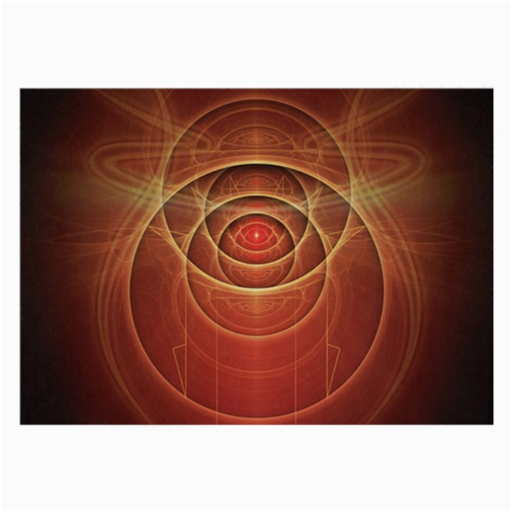 The Rusty Red Fractal Scarab of Fiery Old Man Ra Large Glasses Cloth (2-Side)