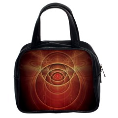 The Rusty Red Fractal Scarab Of Fiery Old Man Ra Classic Handbags (2 Sides) by jayaprime