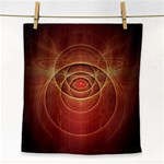 The Rusty Red Fractal Scarab of Fiery Old Man Ra Face Towel Front