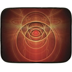 The Rusty Red Fractal Scarab Of Fiery Old Man Ra Double Sided Fleece Blanket (mini)  by jayaprime