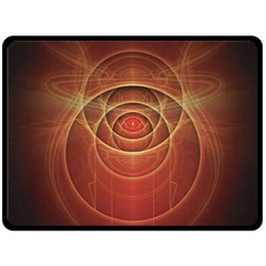 The Rusty Red Fractal Scarab Of Fiery Old Man Ra Fleece Blanket (large)  by jayaprime