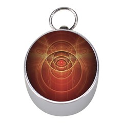 The Rusty Red Fractal Scarab Of Fiery Old Man Ra Mini Silver Compasses by jayaprime