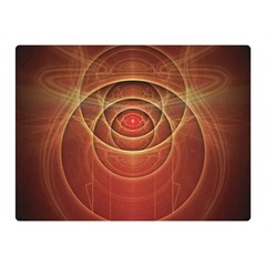 The Rusty Red Fractal Scarab Of Fiery Old Man Ra Double Sided Flano Blanket (mini)  by jayaprime