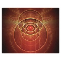 The Rusty Red Fractal Scarab Of Fiery Old Man Ra Double Sided Flano Blanket (medium)  by jayaprime