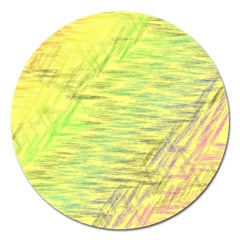 Paint On A Yellow Background                        Magnet 5  (round) by LalyLauraFLM