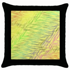 Paint On A Yellow Background                        Throw Pillow Case (black) by LalyLauraFLM