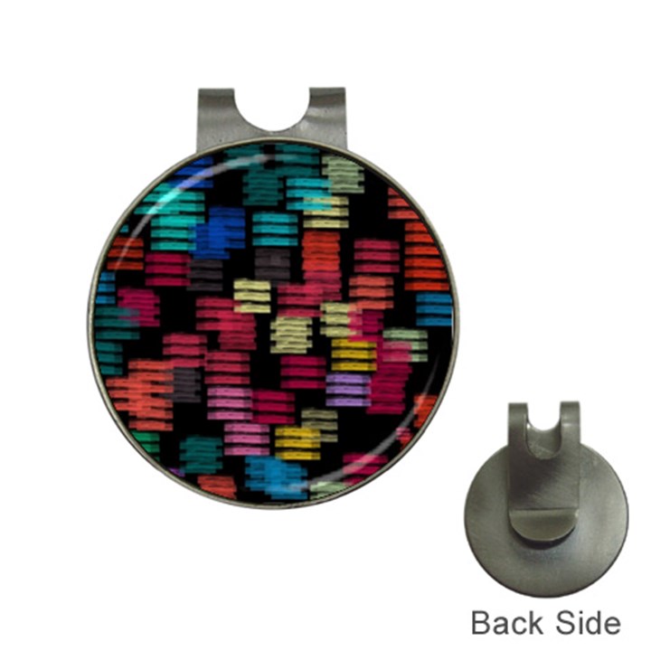 Colorful horizontal paint strokes                         Golf Ball Marker Hat Clip