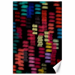 Colorful Horizontal Paint Strokes                         Canvas 20  X 30  by LalyLauraFLM