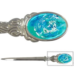 Blue Watercolors Circle                          Letter Opener by LalyLauraFLM