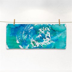 Blue Watercolors Circle                          Hand Towel by LalyLauraFLM