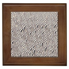 Zebra Pattern Animal Print Framed Tiles by paulaoliveiradesign