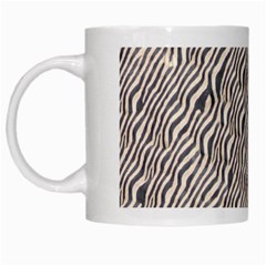 Zebra Pattern Animal Print White Mugs by paulaoliveiradesign