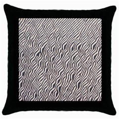 Zebra Pattern Animal Print Throw Pillow Case (black) by paulaoliveiradesign