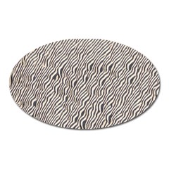 Zebra Pattern Animal Print Oval Magnet by paulaoliveiradesign