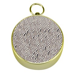 Zebra Pattern Animal Print Gold Compasses by paulaoliveiradesign