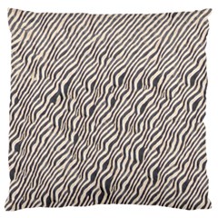 Zebra Pattern Animal Print Large Flano Cushion Case (one Side) by paulaoliveiradesign