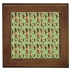 Puppy Dog Pattern Framed Tiles by BangZart