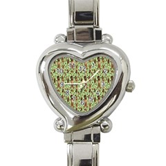 Puppy Dog Pattern Heart Italian Charm Watch by BangZart