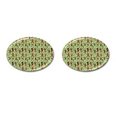 Puppy Dog Pattern Cufflinks (oval) by BangZart