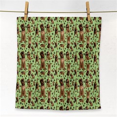 Puppy Dog Pattern Face Towel by BangZart