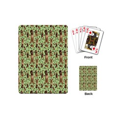 Puppy Dog Pattern Playing Cards (mini)  by BangZart