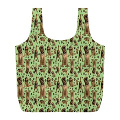 Puppy Dog Pattern Full Print Recycle Bags (l)  by BangZart