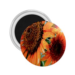 Sunflower Art  Artistic Effect Background 2 25  Magnets by BangZart