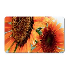 Sunflower Art  Artistic Effect Background Magnet (rectangular) by BangZart