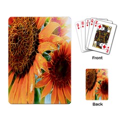 Sunflower Art  Artistic Effect Background Playing Card by BangZart