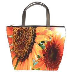 Sunflower Art  Artistic Effect Background Bucket Bags by BangZart