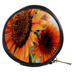 Sunflower Art  Artistic Effect Background Mini Makeup Bags by BangZart