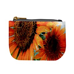 Sunflower Art  Artistic Effect Background Mini Coin Purses by BangZart