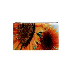 Sunflower Art  Artistic Effect Background Cosmetic Bag (small)  by BangZart