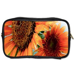 Sunflower Art  Artistic Effect Background Toiletries Bags 2-side by BangZart