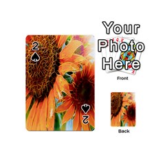 Sunflower Art  Artistic Effect Background Playing Cards 54 (mini)  by BangZart