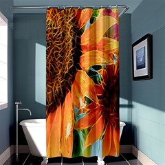 Sunflower Art  Artistic Effect Background Shower Curtain 36  X 72  (stall)  by BangZart