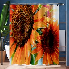 Sunflower Art  Artistic Effect Background Shower Curtain 60  X 72  (medium)  by BangZart