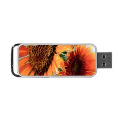 Sunflower Art  Artistic Effect Background Portable Usb Flash (one Side) by BangZart