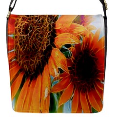 Sunflower Art  Artistic Effect Background Flap Messenger Bag (s) by BangZart