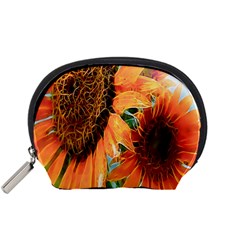 Sunflower Art  Artistic Effect Background Accessory Pouches (small)  by BangZart