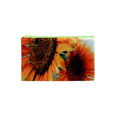 Sunflower Art  Artistic Effect Background Cosmetic Bag (xs) by BangZart