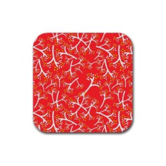 Small Flowers Pattern Floral Seamless Pattern Vector Rubber Coaster (square)  by BangZart