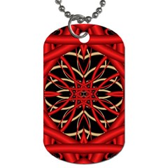 Fractal Wallpaper With Red Tangled Wires Dog Tag (two Sides) by BangZart